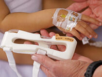 939M-Ultra TLC Wrist Splint oriented to toddler's wrist